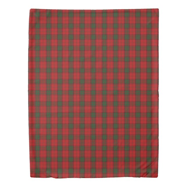 Clan Maxwell Scottish Accents Red Green Tartan Duvet Cover (Front)