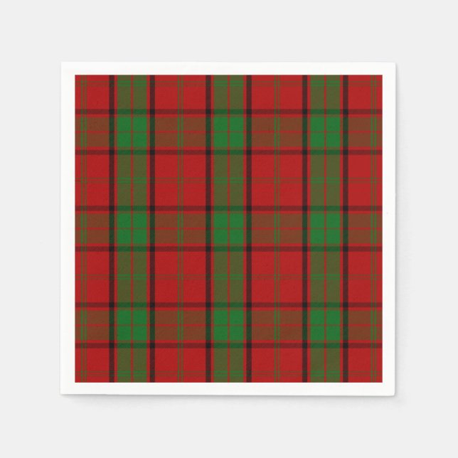 Clan Maxwell Tartan Paper Napkins (Front)