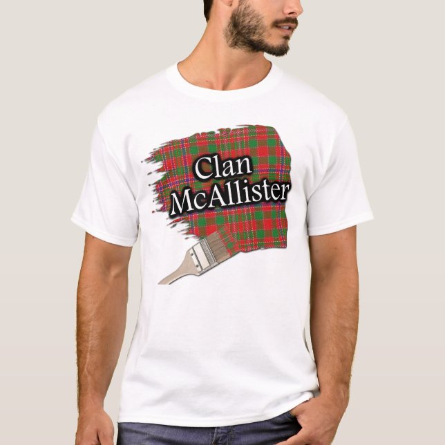 Clan McAllister Scottish Tartan Paint Shirt (Front)