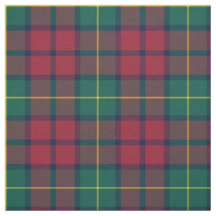 Clan McCarthy Tartan Green and Red Plaid Fabric