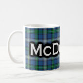 Clan McDowell Tartan Scottish Coffee Mug (Left)