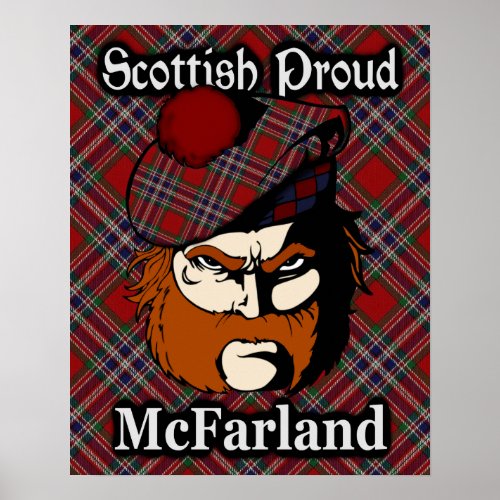 Clan McFarland Scottish Tartan Poster