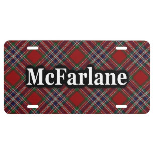Clan McFarlane MacFarlane Tartan Celebration License Plate