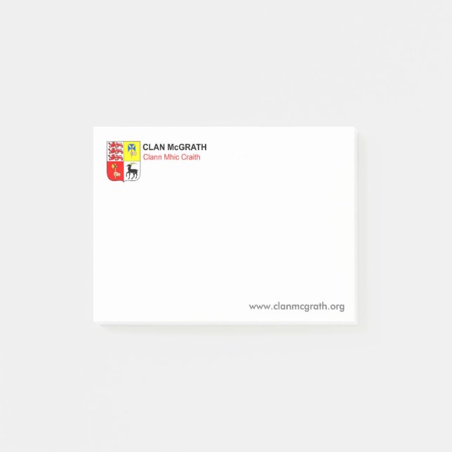 Clan McGrath Post-It Notes (Front)
