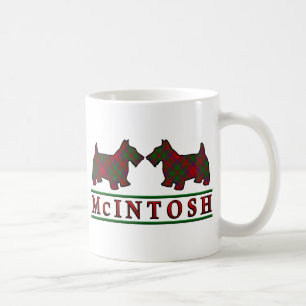 Clan McIntosh Tartan Scottish Scottie Dogs Coffee Mug
