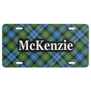 Clan McKenzie MacKenzie Tartan Celebration License Plate