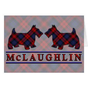Clan McLaughlin MacLachlan Tartan Scottie Dogs Cards