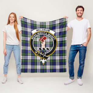 Clan Meldrum Gordon Dress Tartan Plaid Fleece Blanket