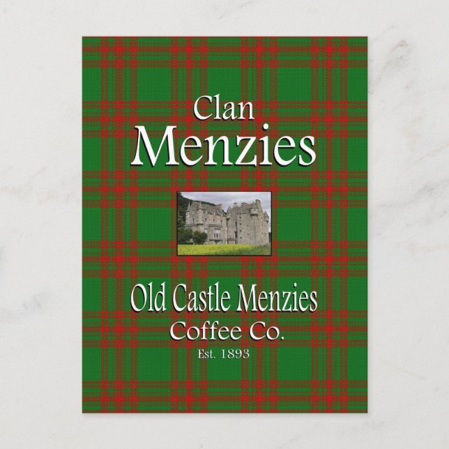 Clan Menzies Old Castle Menzies Coffee Co. Postcard (Front)