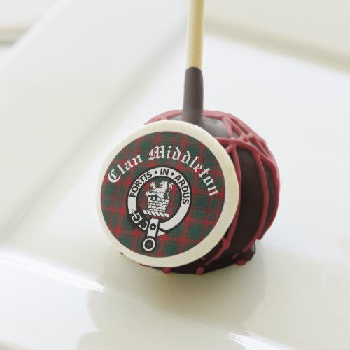 Clan Middleton Crest Badge and Tartan   Cake Pops