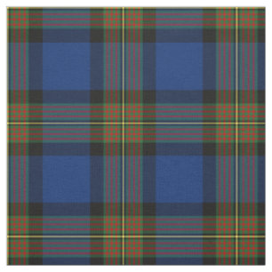 Clan Minnock Tartan Blue Plaid Fabric