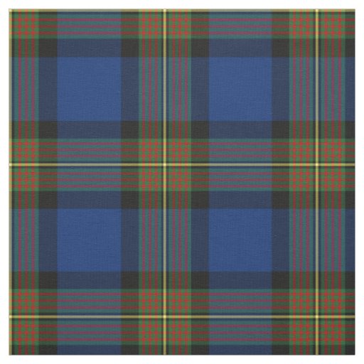 Clan Minnock Tartan Blue Plaid Fabric
