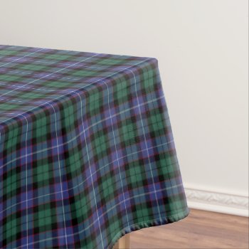 Clan Mitchell Royal Blue And Green Scottish Tartan Tablecloth by plaidwerx at Zazzle