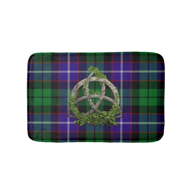 Clan Mitchell Tartan Celtic Trinity Bathroom Mat (Front)