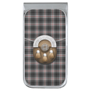 Clan Moffat Tartan And Sporran Silver Finish Money Clip