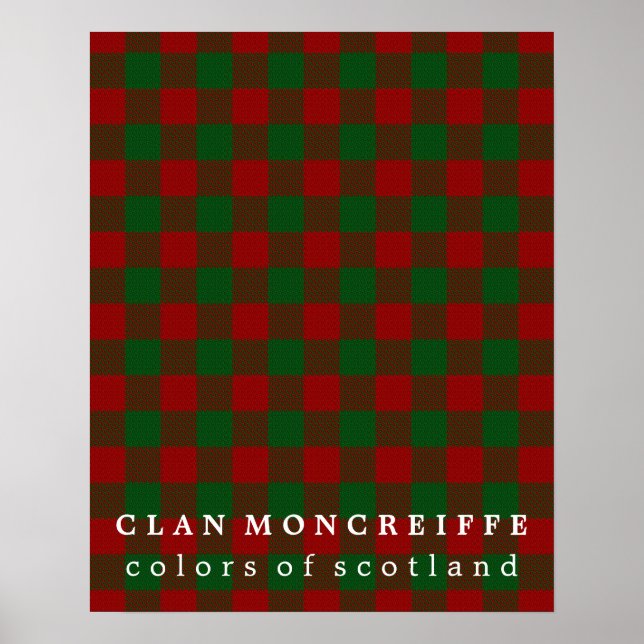 Clan Moncreiffe Colors of Scotland Tartan Poster (Front)