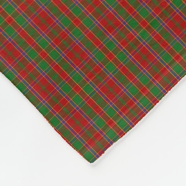 Clan Monro Tartan Fleece Blanket (Corner)