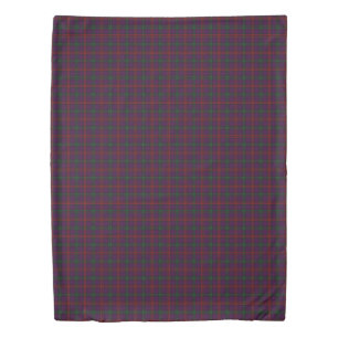 Clan Montgomery Scottish Accents Purple Tartan Duvet Cover