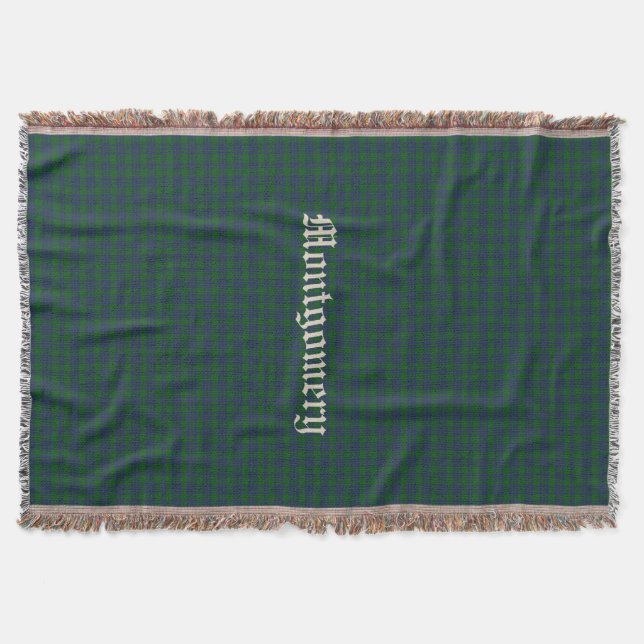 Clan Montgomery Tartan Plaid Custom Throw Blanket (Front)