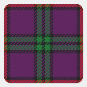 Clan Montgomery Tartan Square Sticker