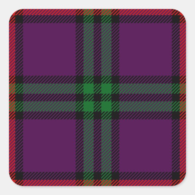 Clan Montgomery Tartan Square Sticker (Front)