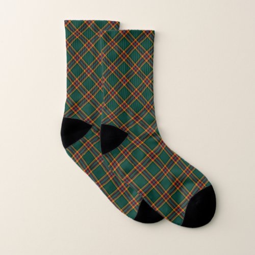 Clan Moran Tartan Green Irish Plaid Socks