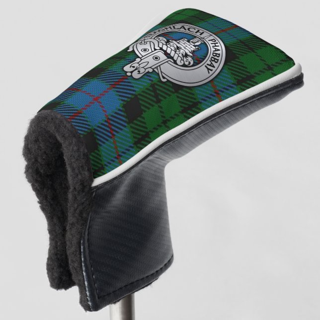Clan Morrison Crest & Hunting Tartan Golf Head Cov Golf Head Cover (3/4 Front)