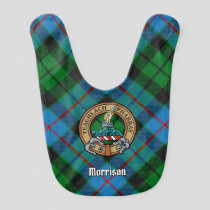 Clan Morrison Crest over Hunting Tartan Baby Bib