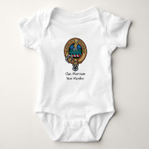 Clan Morrison Crest over Hunting Tartan Baby Bodysuit