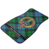 Clan Morrison Crest over Hunting Tartan Car Floor Mat (Angled)