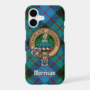 Clan Morrison Crest over Hunting Tartan iPhone 17 Case
