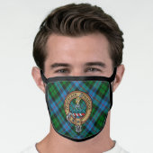 Clan Morrison Crest over Hunting Tartan Face Mask (Worn Him)