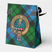 Clan Morrison Crest over Hunting Tartan Favor Box (Back Side)