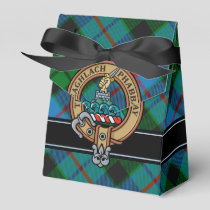 Clan Morrison Crest over Hunting Tartan Favor Box
