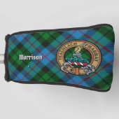 Clan Morrison Crest over Hunting Tartan Golf Head Cover (Front)