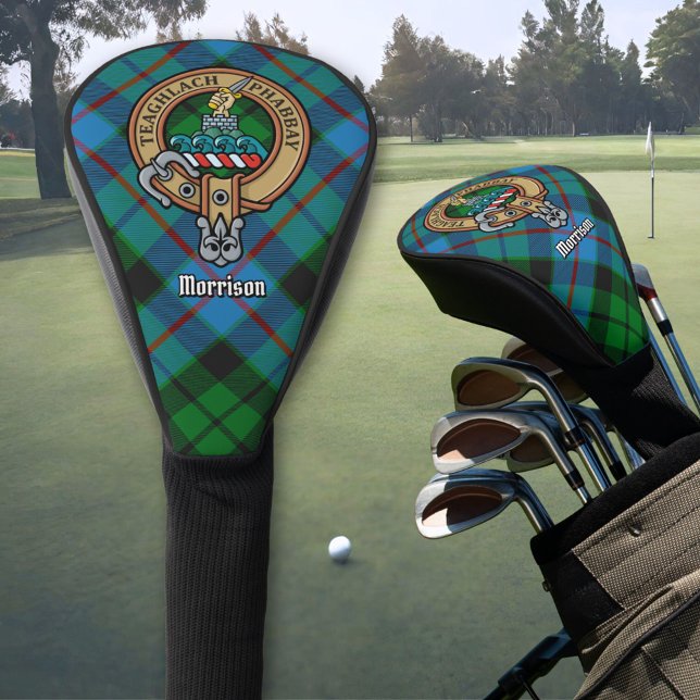 Clan Morrison Crest over Hunting Tartan Golf Head Cover (Creator Uploaded)