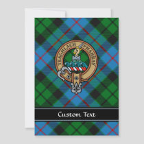 Clan Morrison Crest over Hunting Tartan Invitation