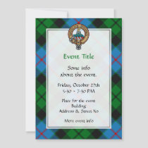 Clan Morrison Crest over Hunting Tartan Invitation