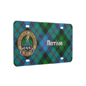 Clan Morrison Crest over Hunting Tartan License Plate (Right)