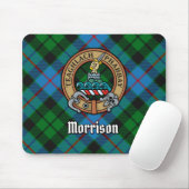 Clan Morrison Crest over Hunting Tartan Mouse Pad (With Mouse)