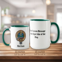Clan Morrison Crest over Hunting Tartan Mug