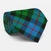 Clan Morrison Crest over Hunting Tartan Neck Tie (Rolled)