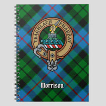 Clan Morrison Crest over Hunting Tartan Notebook