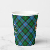 Clan Morrison Crest over Hunting Tartan Paper Cups (Right)