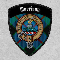 Clan Morrison Crest over Hunting Tartan Patch