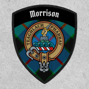 Clan Morrison Crest over Hunting Tartan Patch