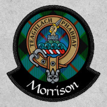 Clan Morrison Crest over Hunting Tartan Patch
