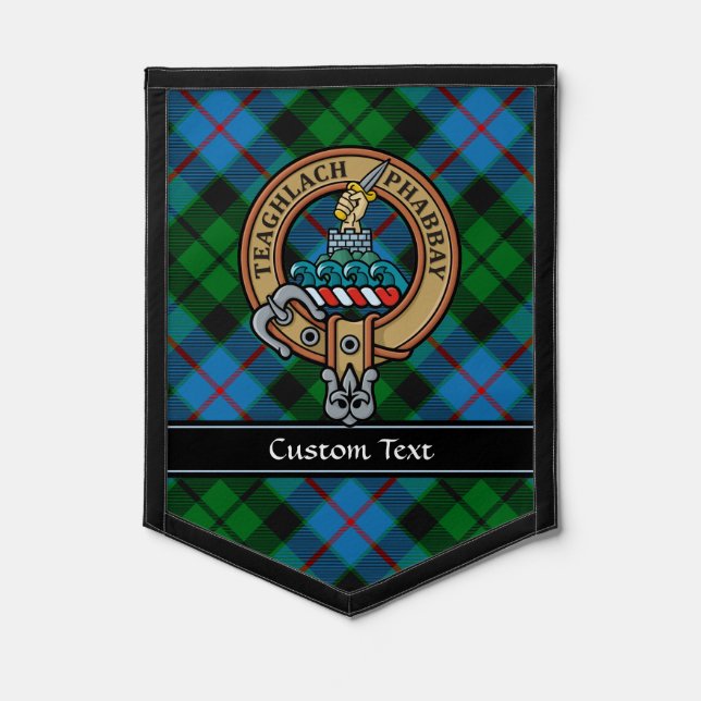 Clan Morrison Crest over Hunting Tartan Pennant (Front)