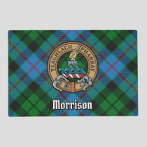 Clan Morrison Crest over Hunting Tartan Placemat