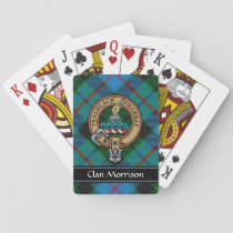Clan Morrison Crest over Hunting Tartan Playing Cards